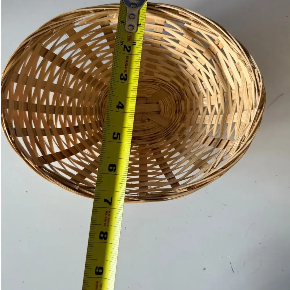 5 Vintage Natural Small Woven Baskets Oval Wicker Storage Fruit Snack Bowls